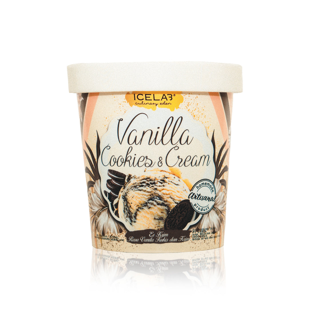 Icelab Bali 16oz Vanilla Cookies and Cream Gelato