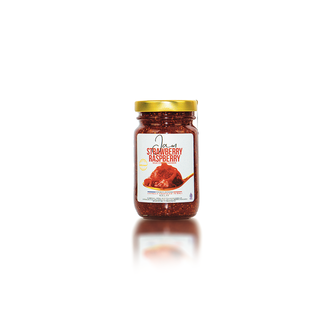 Strawberry Raspberry Jam in Small Jar